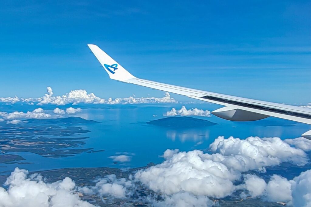 Plane over Nosy Be
