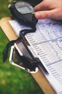 Volunteer collecting elephant behaviour data for conservation research in South Africa