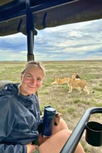 Volunteer up close to Lion at African Wildlife Rescue & Big Cat Conservation program